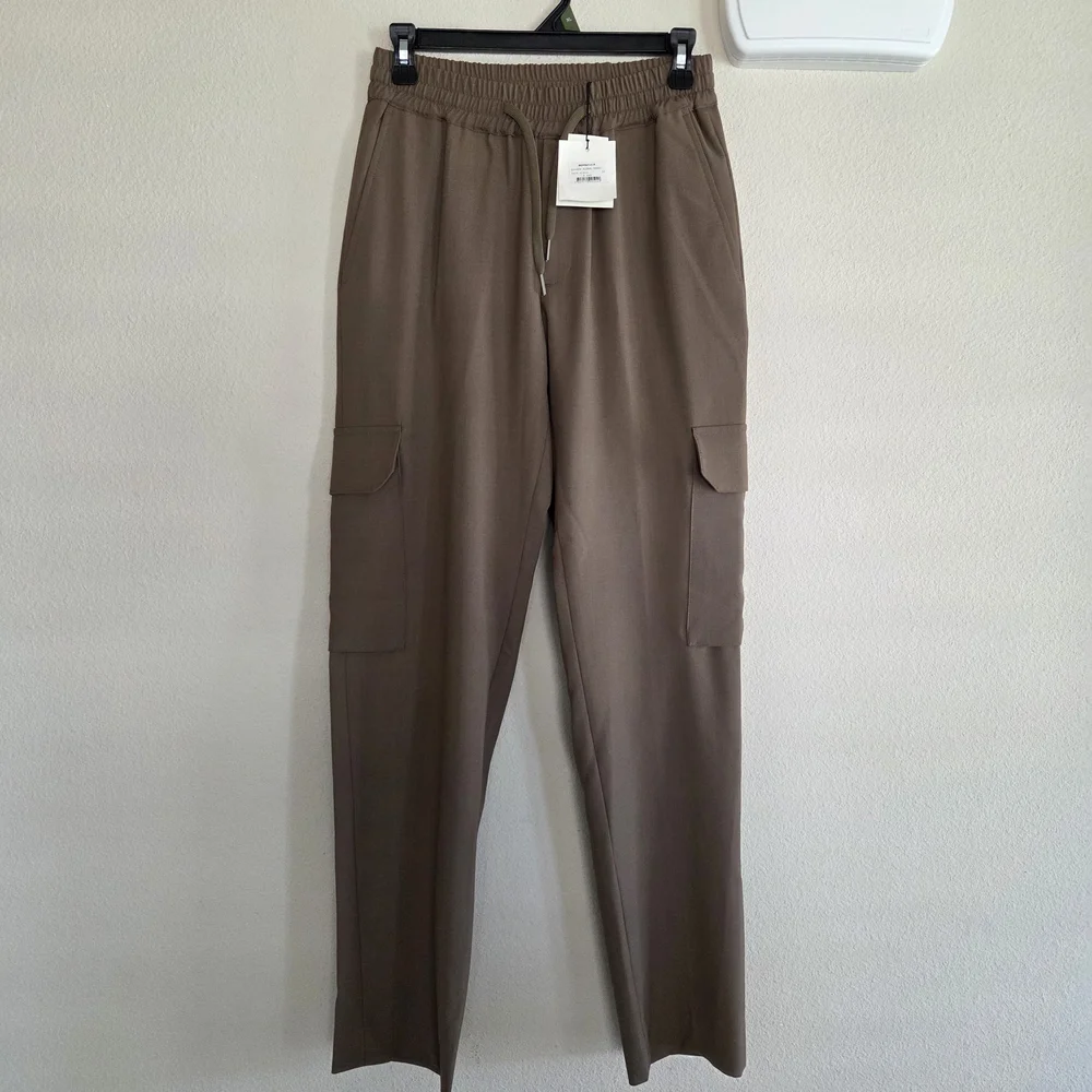 Sandro Mens Wool Blend New Alpha Cargo Trousers Size 30 NWT $445 Olive Green